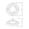 Промышленный купольный светильник UFO 821536320 - фото схема (миниатюра)