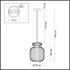 Подвесной светильник Jugi 5042/1B - фото схема (миниатюра)