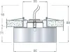 Встраиваемый светильник Donolux Grundo DL049CH/Glass - фото схема (миниатюра)
