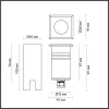 Встраиваемый светильник уличный Ingro 6661/1GB - фото схема (миниатюра)