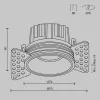 Точечный светильник Round DL058-12W4K-TRS-W - фото схема (миниатюра)
