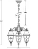 Уличный светильник подвесной QUADRO M lead GLASS 79970МlgY/3 Bl - фото схема (миниатюра)