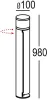 Наземный светильник Розетки AL6033-980 Bl - фото схема (миниатюра)