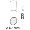 Точечный светильник Lipari C025CL-01W - фото схема (миниатюра)