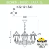 Уличный светильник подвесной Saba K22.120.S30.WYF1R - фото схема (миниатюра)