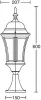 Наземный фонарь ASTORIA 1 L 91304L Bl - фото схема (миниатюра)