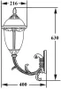 Настенный фонарь уличный St.LOUIS L 89101L/16 Gb мат/тр - фото схема (миниатюра)
