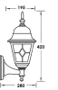 Настенный фонарь уличный QUADRO lead GLASS 79901MlgG Bl - фото схема (миниатюра)