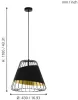 Подвесной светильник Austell 49509 - фото схема (миниатюра)