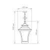 Уличный светильник подвесной Libra GLXT-1408H - фото схема (миниатюра)