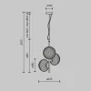 Подвесной светильник Reels MOD268PL-03G - фото схема (миниатюра)