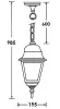 Уличный светильник подвесной  79905М Bl - фото схема (миниатюра)