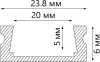 Профиль для светодиодной ленты CAB263 10277 - фото схема (миниатюра)