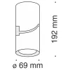 Точечный светильник Tube C019CW-01W4K - фото схема (миниатюра)