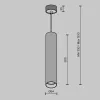 Подвесной светильник Artisan P082PL-GU10-W - фото схема (миниатюра)