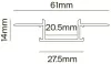Профиль для светодиодной ленты встраиваемый Maytoni 04011 - фото схема (миниатюра)