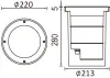 Встраиваемый светильник уличный  73205A SS - фото схема (миниатюра)