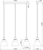 Подвесной светильник Brizzi V2781-3P - фото схема (миниатюра)