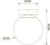 Настенно-потолочный светильник Alcor A2224PL-1PB - фото схема (миниатюра)