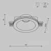 Точечный светильник Gyps Modern DL002-1-01-W-1 - фото схема (миниатюра)