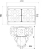 Уличный консольный светильник Галеон 21 CB-C0323040 - фото схема (миниатюра)
