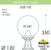 Наземный фонарь GLOBE 250 G25.110.000.WZF1R - фото схема (миниатюра)