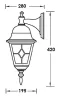 Настенный фонарь уличный QUADRO M lead GLASS 79902MlgG Bl - фото схема (миниатюра)