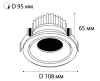 Точечный светильник IT06 IT06-6017 white 4000K - фото схема (миниатюра)