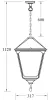 Уличный светильник подвесной QUADRO XL 79905XL Bl - фото схема (миниатюра)