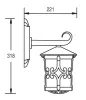 Настенный фонарь уличный  15852 Gb - фото схема (миниатюра)