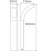 Наземный светильник  W2144-1000 S - фото схема (миниатюра)