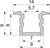Профиль для светодиодной ленты ET-02-05 975181 - фото схема (миниатюра)