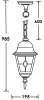 Уличный светильник подвесной QUADRO M lead GLASS 79905MlgY Bl - фото схема (миниатюра)