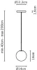 Подвесной светильник LUMI sfera F07 A17 01 - фото схема (миниатюра)