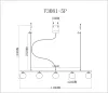Подвесной светильник Sector V3081-5P - фото схема (миниатюра)