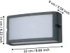 Настенный светильник уличный CAMARDA 900808 - фото схема (миниатюра)