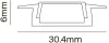 Профиль для светодиодной ленты  ALM002S-2M - фото схема (миниатюра)