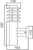 Настенный светильник уличный  75823 SS - фото схема (миниатюра)