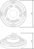 Промышленный купольный светильник UFO 821536350 - фото схема (миниатюра)
